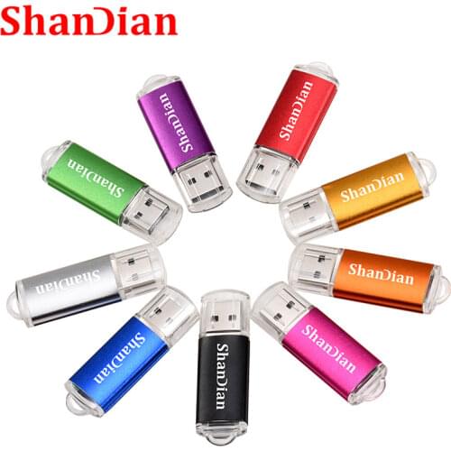 SHANDIAN mini Pen drive USB Flash Drive 4gb 8gb 16gb 32gb 64gb 128gb pendrive metal usb 2.0 flash drive memory card Usb stick