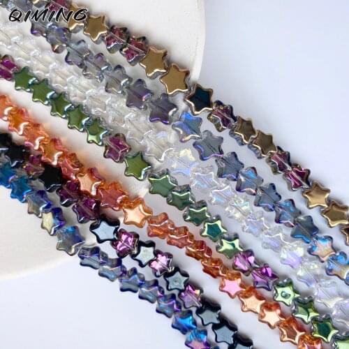 9mm Glass Beads Special Star Shape Shining Loose Beads DIY Jewelry Making Bracelet Necklace