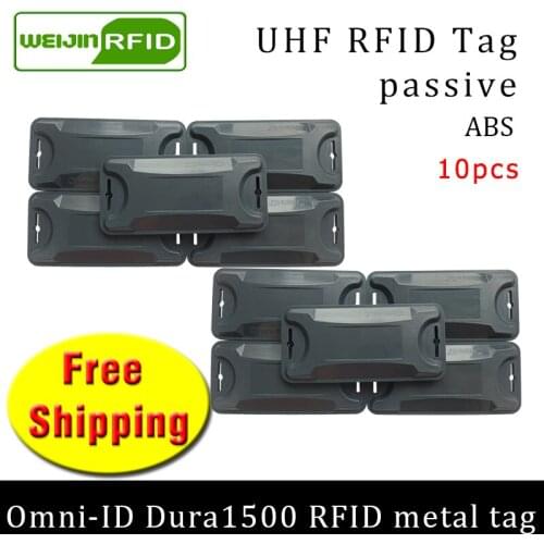 UHF RFID anti metal tag omni-ID Dura1500 915mhz 868mhz Alien Higgs3 10pcs free shipping durable ABS smart card passive RFID tags