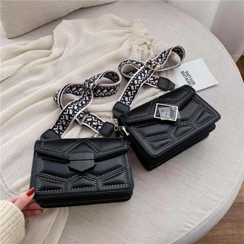 Winmax Women Rivet Fashionable Shoulder Bags for Girls New Female Flap Shape Messenger Bag Office Handbag Travel Crossbody Bag