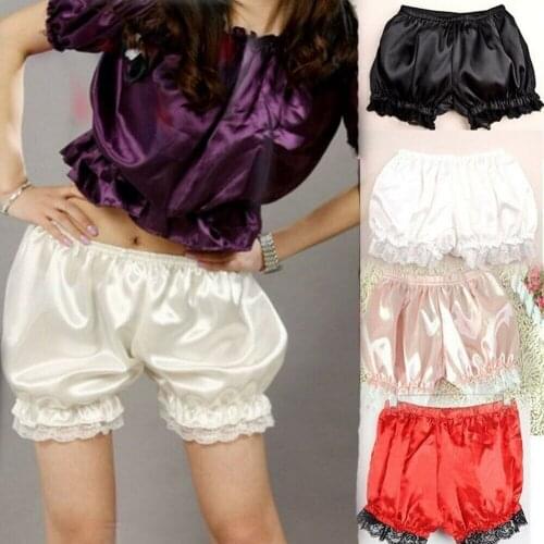 Women Lolita Bloomers Lace Pumpkin Ruffles Long Underpants Safty Pants