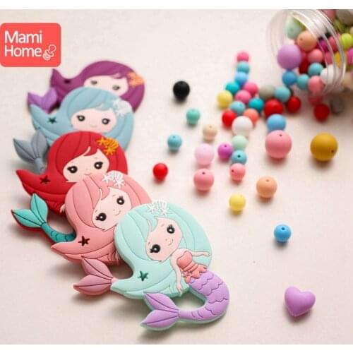1PC Baby Teether Mermaid Baby Care ProductsFree BPA Free Baby Food Grade Safe Toddle Baby Care Products Teething Toy Baby Goods
