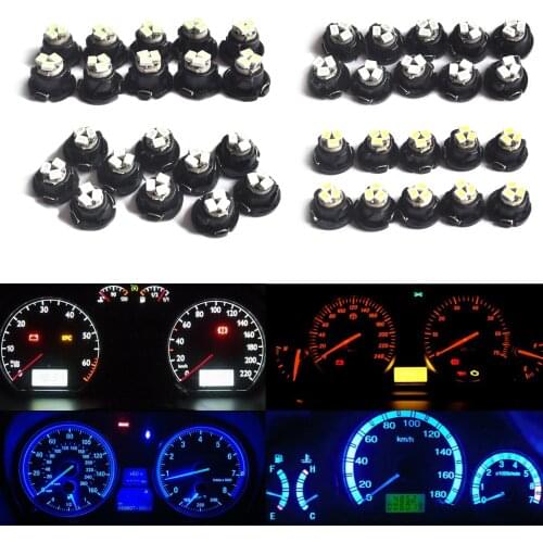 10PCS T4.7/T5 LED Wedge Switch Radio Climate Control Bulb Instrument Dashboard Dash Indicator Light Bulb Ac Panel Bulb NJ88