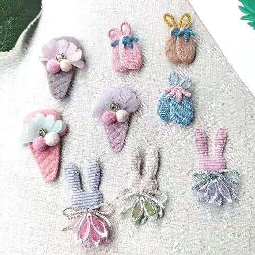 10Pcs Cute Rabbit for DIY Clothes Hat Socks Gloves Shoes Decor Patches Fabric Sewing Headdress Accessory Applique