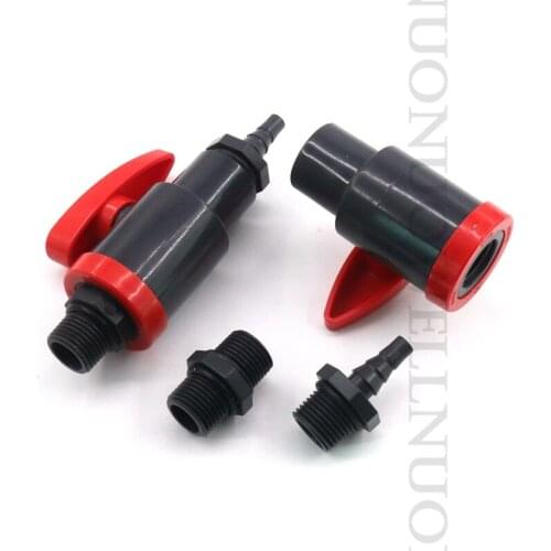 1PC 1/4" 1/2" UPVC Sampling Valve Male Thread To Pagoda PVC Ball Valve Garden Irrigation System Aquarium Fish Tank Fittings