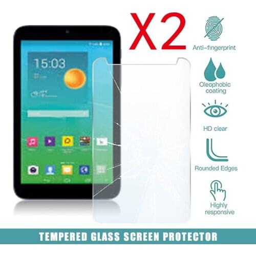 2Pcs Tablet Tempered Glass Screen Protector Cover for Alcatel OneTouch Pixi 7 Tablet Computer Explosion-Proof Tempered Film