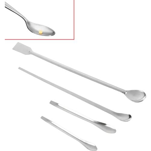 30/26/14/12cm Stainless Steel Lab Micro Spatula Medicine Spoon Pill Holder Shovel Pharmacy