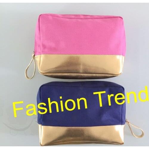 30pcs/lot free shipping ready to ship popular design gold glitter beautiful travel cosmetic bag
