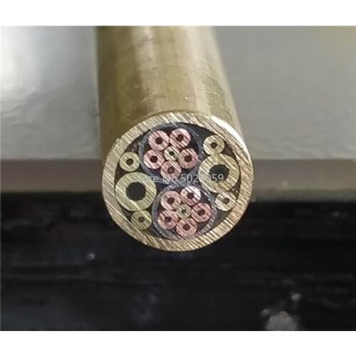 6mm Diameter DIY Knife Shank Mosaics Pin Rivets 9cm Length Nail Brass Tube+steel Tube #P05