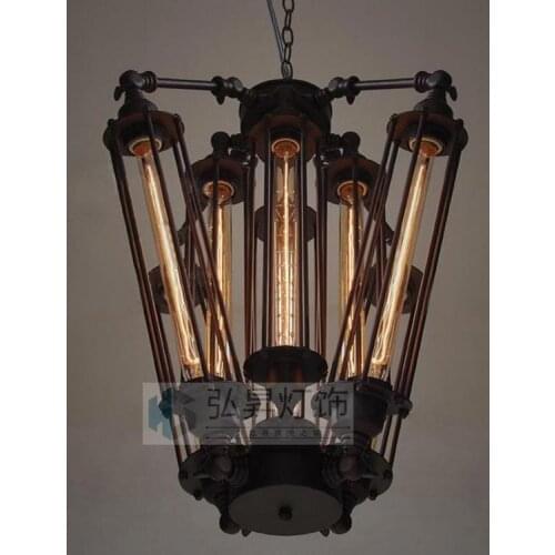 American country restaurant industry loft metal punk retro pendant lamp