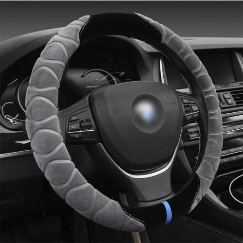 Automotive steering wheel sleeve winter short plush general-purpose steering 38cm medium size BT-815