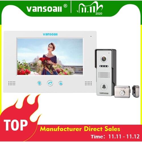 VANSOALL Home Intercom with Lock video doorbell for Apartment Home Electric Lock Access Control System Ship from Russia