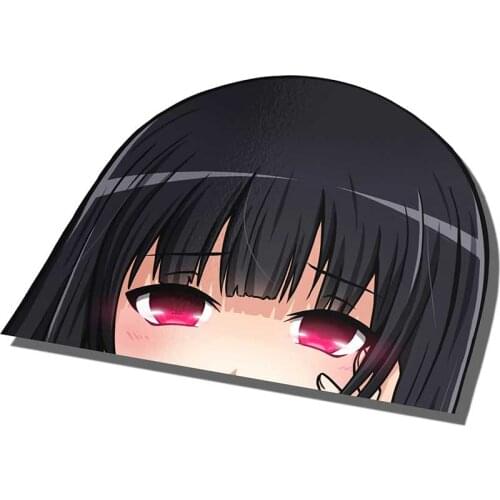 EARLFAMILY 13cm x 9.1cm for Jabami Yumeko Kakegurui Peeker Car Stickers Creativite Decals Graffiti Scratch-Proof Car Accessoires