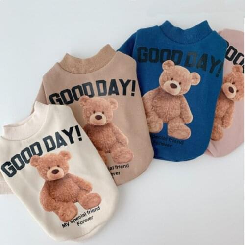 Cute Dog T-shirt Clothes Small Pets Dog Costume Puppy Autumn Winter Hoodies Cat Chihuahua York Maltese Pomeranian Teddy Clothing
