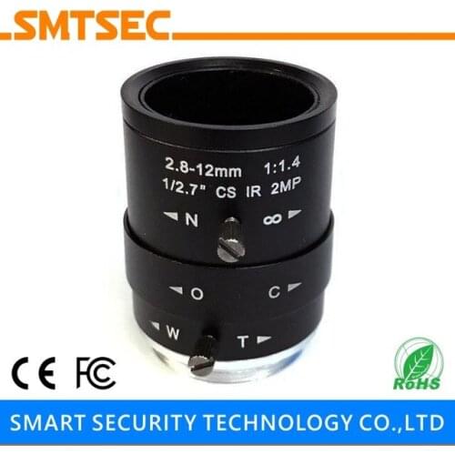 HD 2mp 2.8-12mm cctv lens CS Mount Manual Focal IR 1/2.7" 1:1.4 for IP Camera (SL-2812M)