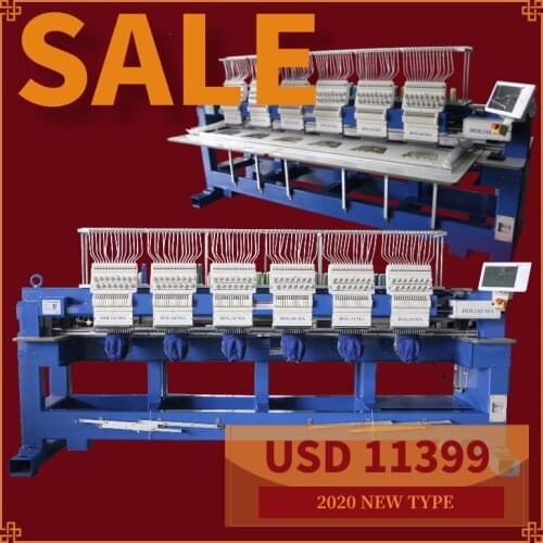 China best quality brother type cap/tshirt/flat/3d computer embroidery machine 6 head 15 needle embroidery machine with ce