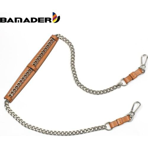 Leather Shoulder Pads Metal Chain Bag Strap Chain Shoulder Strap Color Wear-resistant Bag Strap Metal Bag Part Accessories