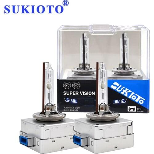 SUKIOTO 2PCS New OEM 35W D8S 5500K Xenon HID Bulbs 4300K 5000K 6000K 8000K All Metal HID Xenon Lamp 55W D8S Xenon Standard Bulb