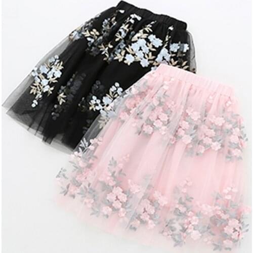 Big Girls Tutu Layered Skirts Kids Ball Gown 2020 Summer Flower Long Skirt Girls Princess Skirt Children Clothes 4 6 8 10 12 14