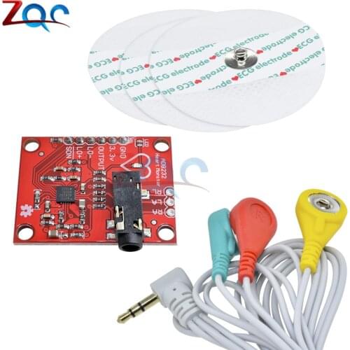 Ecg Module AD8232 Ecg Measurement Pulse Heart Ecg Monitoring Sensor Module Kit for Arduino AD8232 Monitor Diy Kit