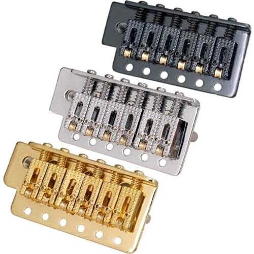 A Set of 6 String Vintage Roller Saddle Tremolo Bridge System With Whammy Bar for Electric Guitar accessories parts