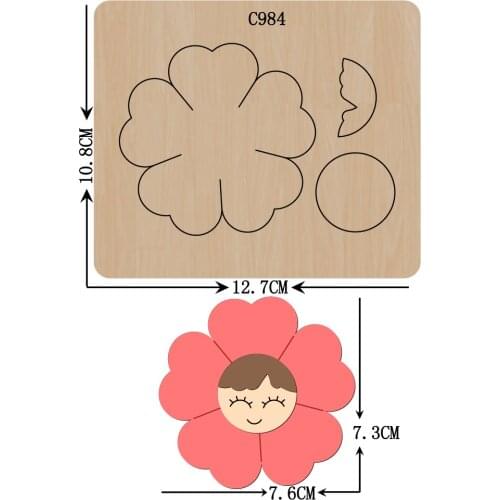 New Flower Wooden die Scrapbooking C-984 Cutting Dies Multiple sizes