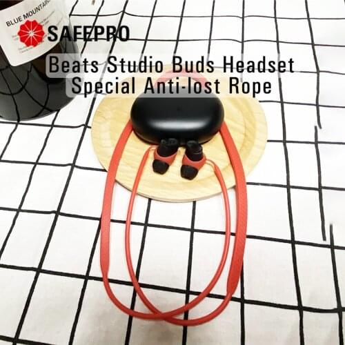 For Beats Studio Buds Earphone Anti-loss Rope Soft Silicone Material Hanging Neck Strap for Prevent off During Sort