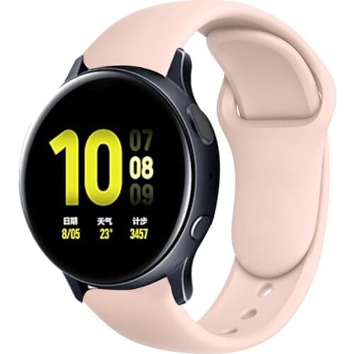 20mm 22mm Silicone band For Samsung Active 2 strap Gear S3 frontier bracelet Galaxy watch 3/46mm/42mm/Active 2 40mm 44mm strap