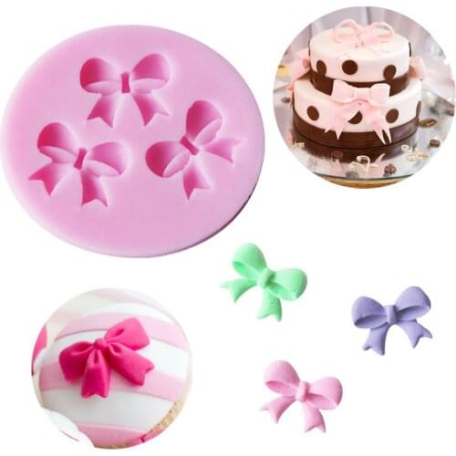 Bow-Knot Fondant Silicone Mold Chocolate Candy Molds Cookies Biscuits Mould Baking Cake Decoration Tools