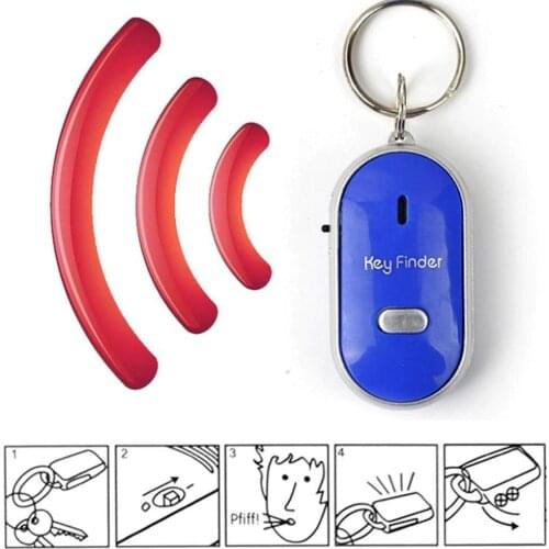 LED Smart Key Finder Sound Control Alarm Anti lost Tag Child Bag Pet Locator Find Keys Keychain Tracker Random Color