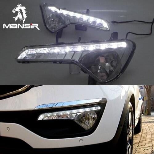 DNO LED Daytime Running Headlamps For Kia Sportage 2010 2011 2012 2013 2014 2015 Daylights Auto Signal Car DRL Foglamp