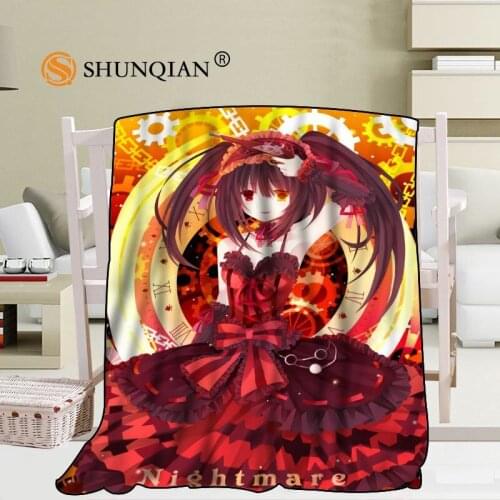 Custom Date A Live Blanket Blending Fabric 56x80inch 50X60inch 40X50inch Sofa Bed Throw Blanket Kid Adult Warm Blanket