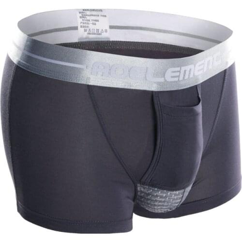 4PCS/LOT New Male Modal Underwear Mens Sexy Boxers U Bag Underpants Shorts White/Black/Dark Blue/Gray/Red L XL XXL 3XL 4XL 5XL