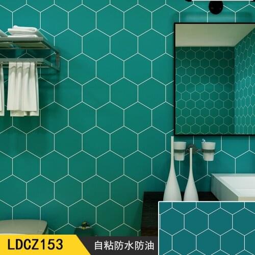 Kitchen bathroom waterproof and oil-proof removable self-adhesive wallpaper vinyl pvc wall sticker contact paper papel tapiz