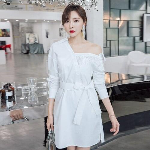 Модные платья-рубашки Yigelila China At AliExpress