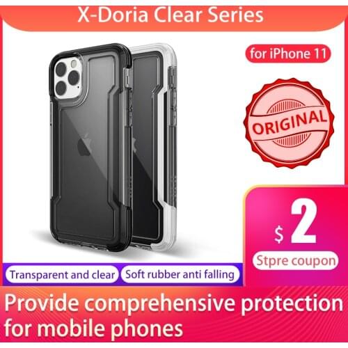 X-Doria Defense Clear Phone Case For iPhone 11 Pro Max Military Grade Drop Tested Case Cover For iPhone 12Pro Protective Coq