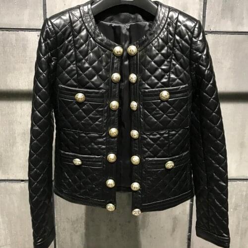 Real leather jacket ladies new genuine leather jacket