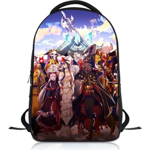 Anime Overlord Students Backpack School Bag Children Cartoon Knapsack Boys Girls Rucksack Kids Bookbag Satchel