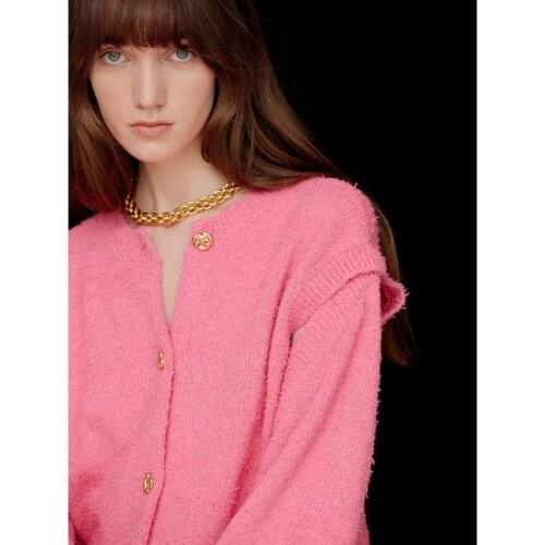 Women Sweater 2021 Removable Sleeves Korean Knitted Cardigan Feminine Commuter Round Neck Single Breasted Sweater