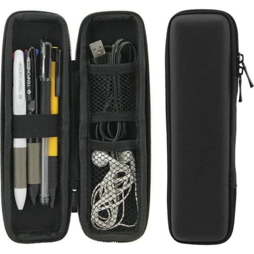 Black EVA Hard Shell Stylus Pen Pencil Case Holder Protective Carrying Box Bag Storage Container for Pen Ballpoint Pen Stylus