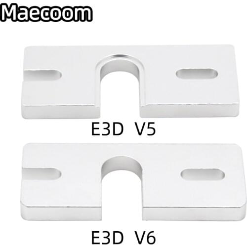 1pcs V5 V6 Aluminum Block Mount Plate U-shaped Reprap for Kossel E3D V5/V6 Hotend Fixed Plates 3D Printer Square Horseshoe Block