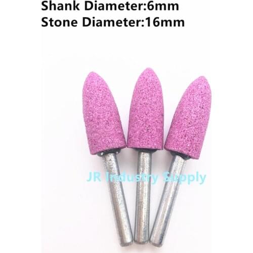 10pcs 6*16mm Tip Abrasive Mounted Stone For Dremel Rotary tools Grinding Stone Wheel Head dremel accessories