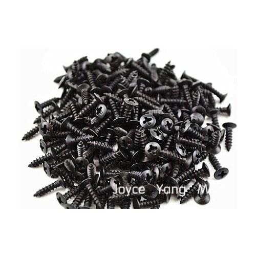 Lots of 100pcs Black Guitar Pickguard Screws For FD ST/TL LP/SG Electric Guitar Bass Free Shipping Wholesales