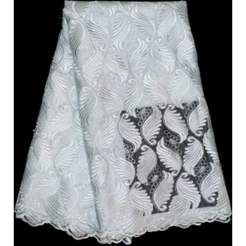 2020 new arrival pure white tulle net lace fabric high quality swiss voile for bride wedding dress Frenc lace 5 yards