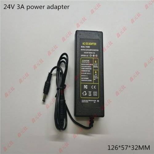24v 3a power adapter 72W LED lighting Transformers strip For electrical appliances Black drive power