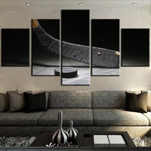 5 Piece Canvas Art Ice Hockey Equipment Cuadros Decoracion Paintings on Canvas Wall Art for Home Decorations Wall Decor(Frame)