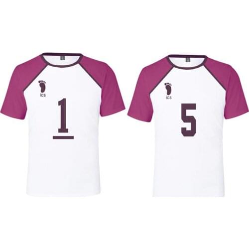 Anime Haikyuu 3D T Shirt Men Shiratorizawa Academy Volleyball Club Ushijima Wakatoshi Tendo Satori Cosplay T-shirt Graphic tees