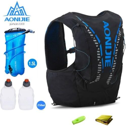 AONIJIE C962 Advanced Skin 12L Hydration Backpack Pack Bag Vest Soft Water Bladder Flask For Hiking Trail Running Marathon Race