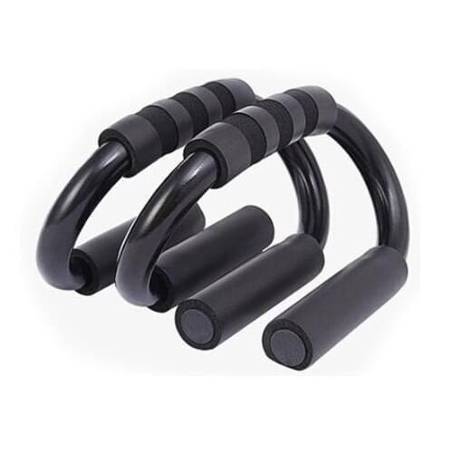 Free shipping black color good quality durable cheap price order directly foam handle S shape push up stand/bar