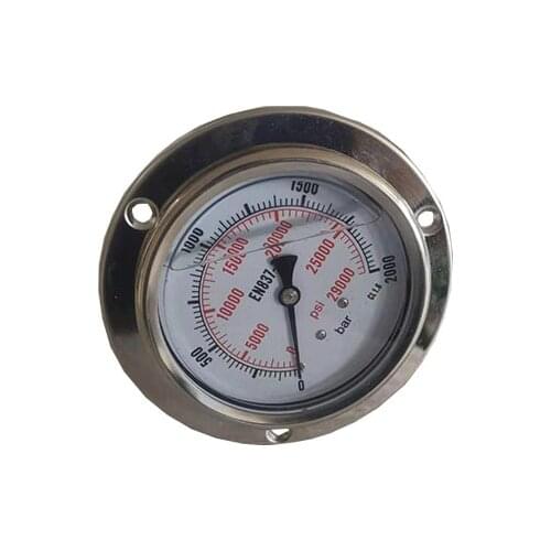 Free shipping Model :WS-EN200-2 6 inch diameter 0-200 Mpa Axial mounting Type high pressure stainless steel hydro gauge